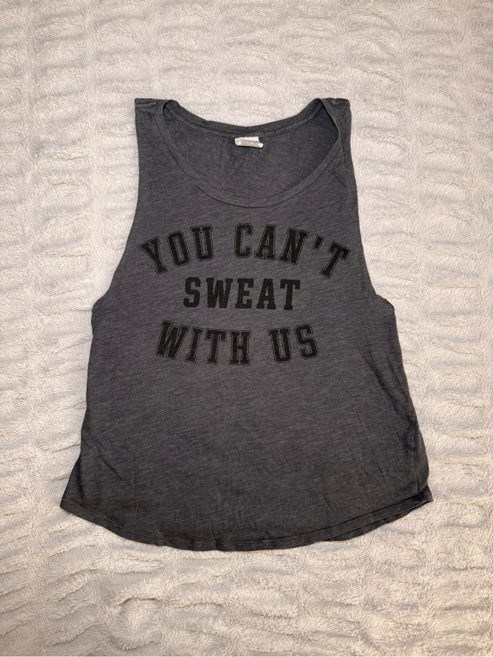 PINK Victoria’s Secret Gray Graphic Tank Top XS
